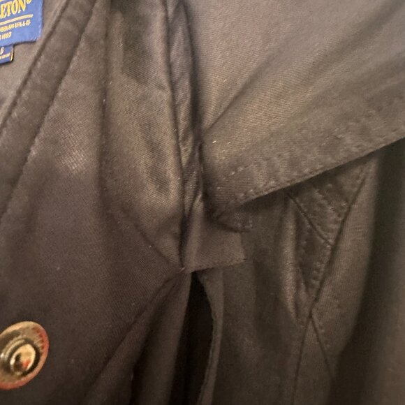 Navy Blue Pendleton Trench Coat - Picture 4 of 5